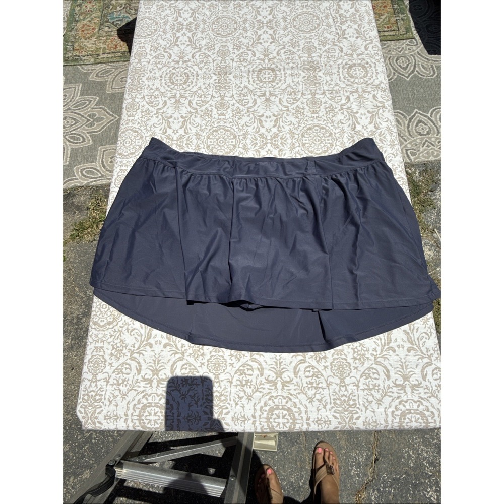 Beach Native Gray Swim Skort Bottom NWT 3X size 24W Figure Control Plus Size